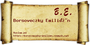 Borsoveczky Emilián névjegykártya